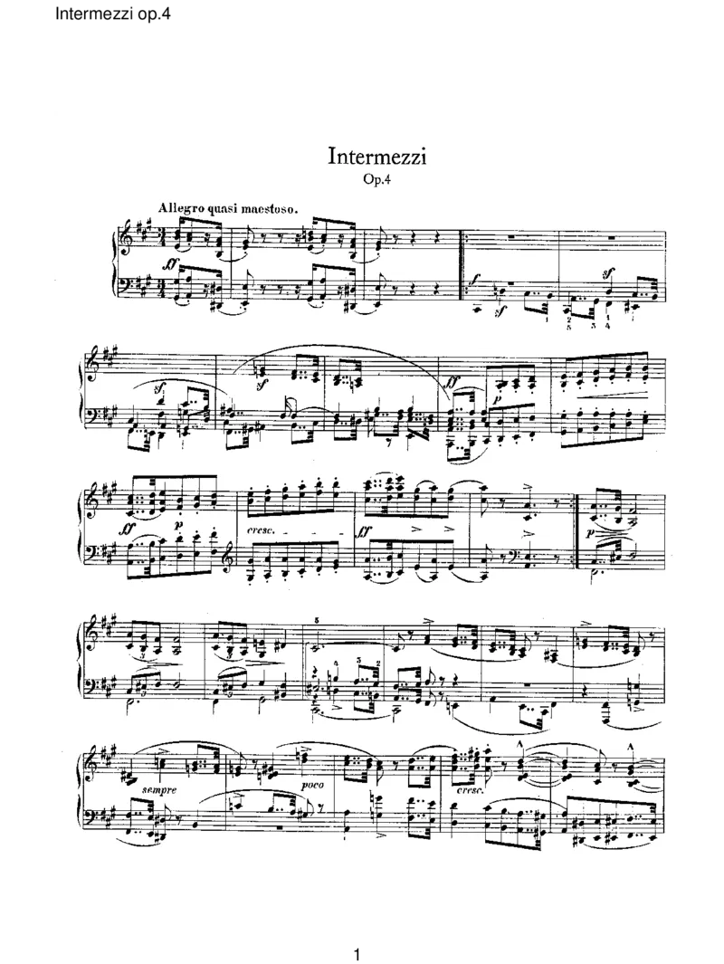 Intermezziop.4_一万首著名钢琴曲谱哈农贝多芬合集视频教学电子版高清无水印可打印_1古典钢琴知名音乐家谱_舒曼钢琴谱全集_RobertSchumann罗伯特&middot;舒曼(1810-1856)