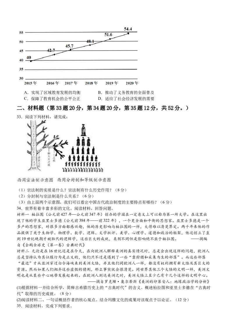 河南省驻马店市新蔡县第一高级中学2024-2025学年高二下学期5月月考历史试题（含答案）_2024-2025高二（7-7月题库）_2025年05月试卷