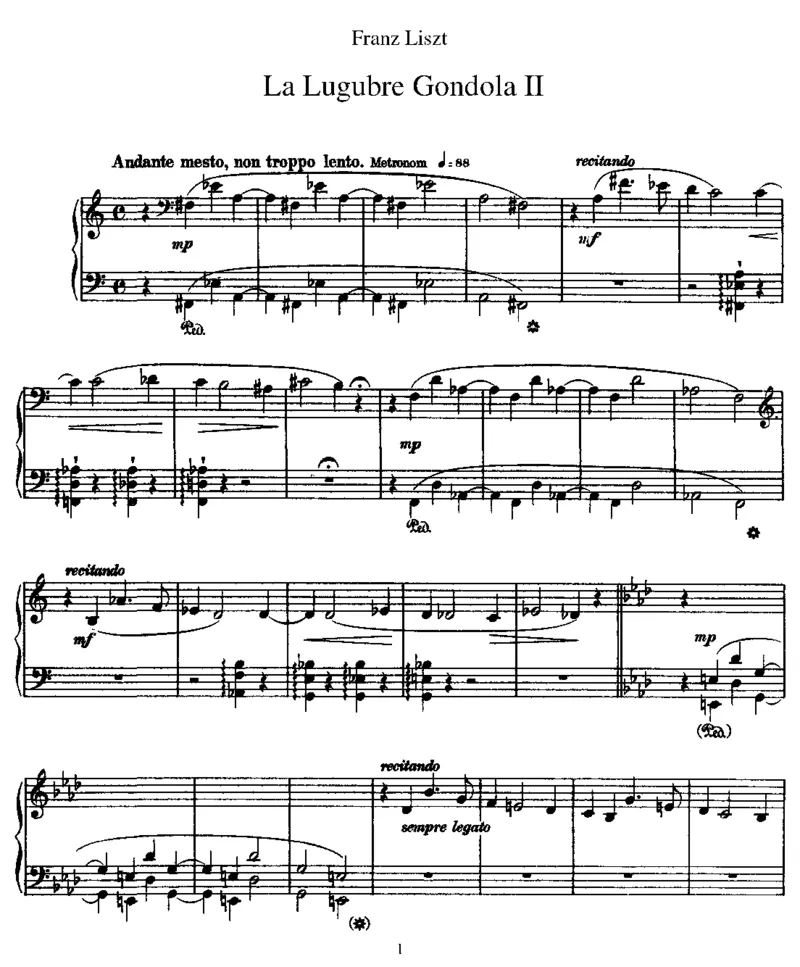LaLugubreGondola2_一万首著名钢琴曲谱哈农贝多芬合集视频教学电子版高清无水印可打印_1古典钢琴知名音乐家谱_李斯特钢琴谱全集_其他作品