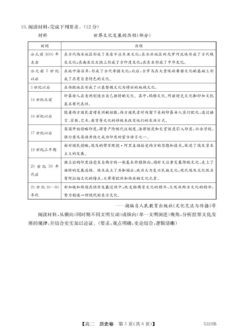 广东省清远市2024-2025学年高二下学期期中考试历史PDF版含答案_2024-2025高二（7-7月题库）_2025年05月试卷_0521广东省清远市2024-2025学年高二下学期期中考试