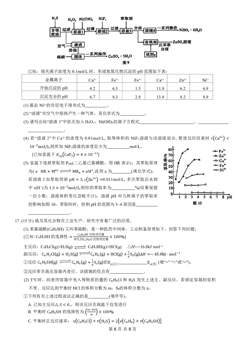 重庆市第八中学2024届高考适应性月考卷（六）化学试题_2024年3月_013月合集_2024届重庆市第八中学高考适应性月考卷（六）_重庆市第八中学2024届高考适应性月考卷（六）化学