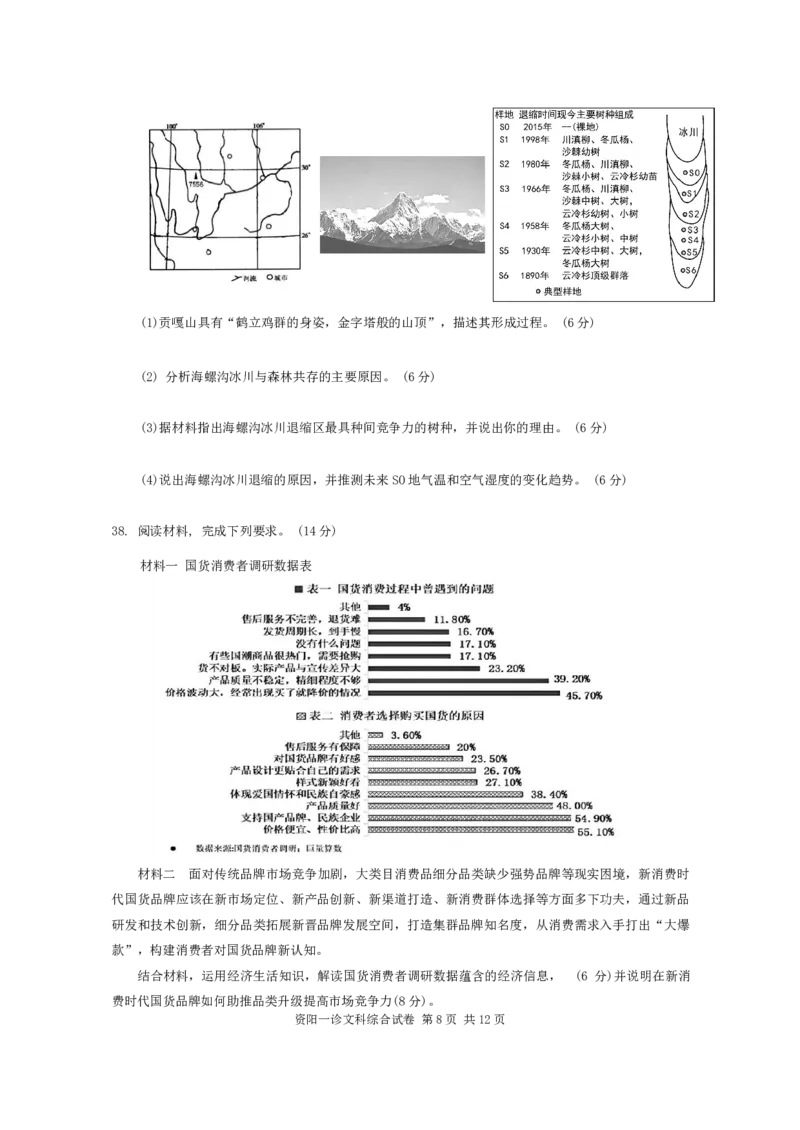 文综试卷(1)_2023年11月_0211月合集_2024届四川省资阳市高三上学期第一次诊断性考试_四川省资阳市2024届高三上学期第一次诊断性考试文综