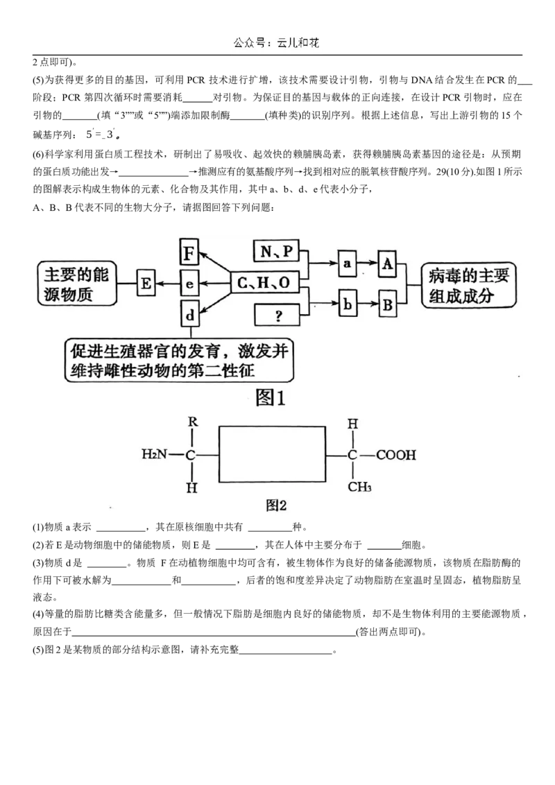河北省衡水市第二中学2023-2024学年高二下学期6月期末考试生物Word版含解析_2024-2025高二（7-7月题库）_2024年07月试卷_0701河北省衡水市第二中学2023-2024学年高二下学期6月期末考试