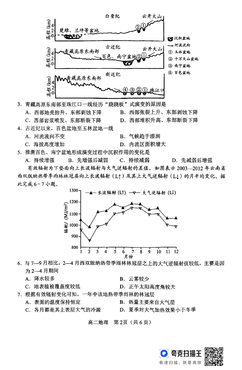 地理_2024-2025高二（7-7月题库）_2024年07月试卷_0712河南省南阳市2023-2024学年高二下学期期末质量评估_河南省南阳市2023-2024学年高二下学期期末质量评估地理