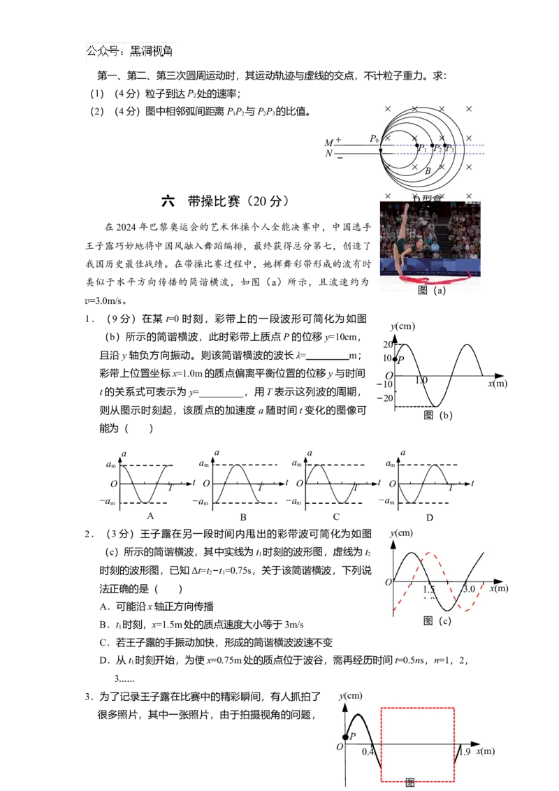 上海市奉贤区2024-2025学年高三上学期一模练习物理试题（含答案）_2024-2025高三（6-6月题库）_2024年12月试卷_1217上海市奉贤区2025届高三上学期一模