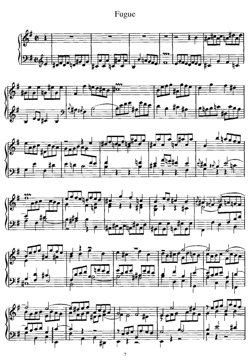 PreludeandFugueine,BWV548(Bach)_一万首著名钢琴曲谱哈农贝多芬合集视频教学电子版高清无水印可打印_1古典钢琴知名音乐家谱_李斯特钢琴谱全集_改编巴赫