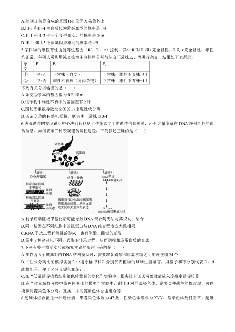 湖北省鄂东南省级示范高中教育教学改革联盟学校2024-2025学年高二上学期期中联考生物试题Word版含解析_2024-2025高二（7-7月题库）_2024年11月试卷