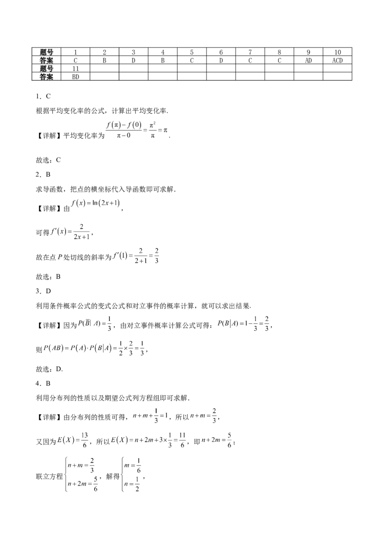 江苏省徐州市2024-2025学年高二下学期期中考试数学Word版含答案_2024-2025高二（7-7月题库）_2025年6月试卷_0609江苏省徐州市2024-2025学年高二下学期期中考试