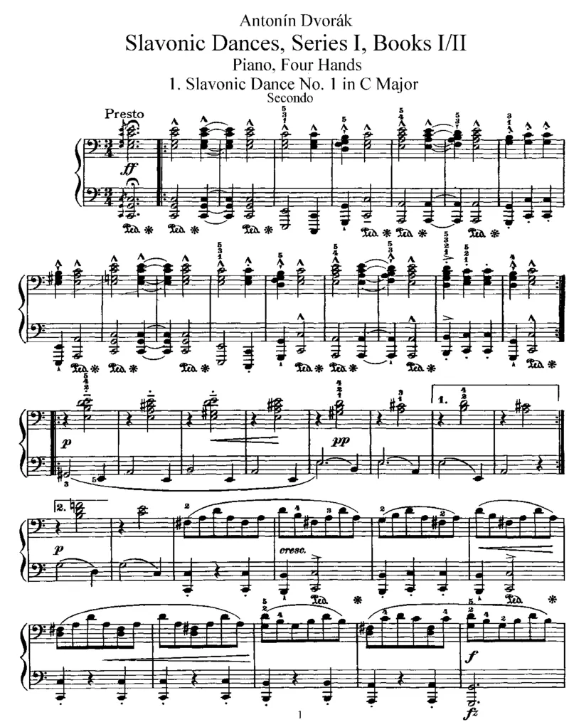 SlavonicDances,Op46(4Hands)_一万首著名钢琴曲谱哈农贝多芬合集视频教学电子版高清无水印可打印_1古典钢琴知名音乐家谱_德沃夏克钢琴谱全集_四手联弹