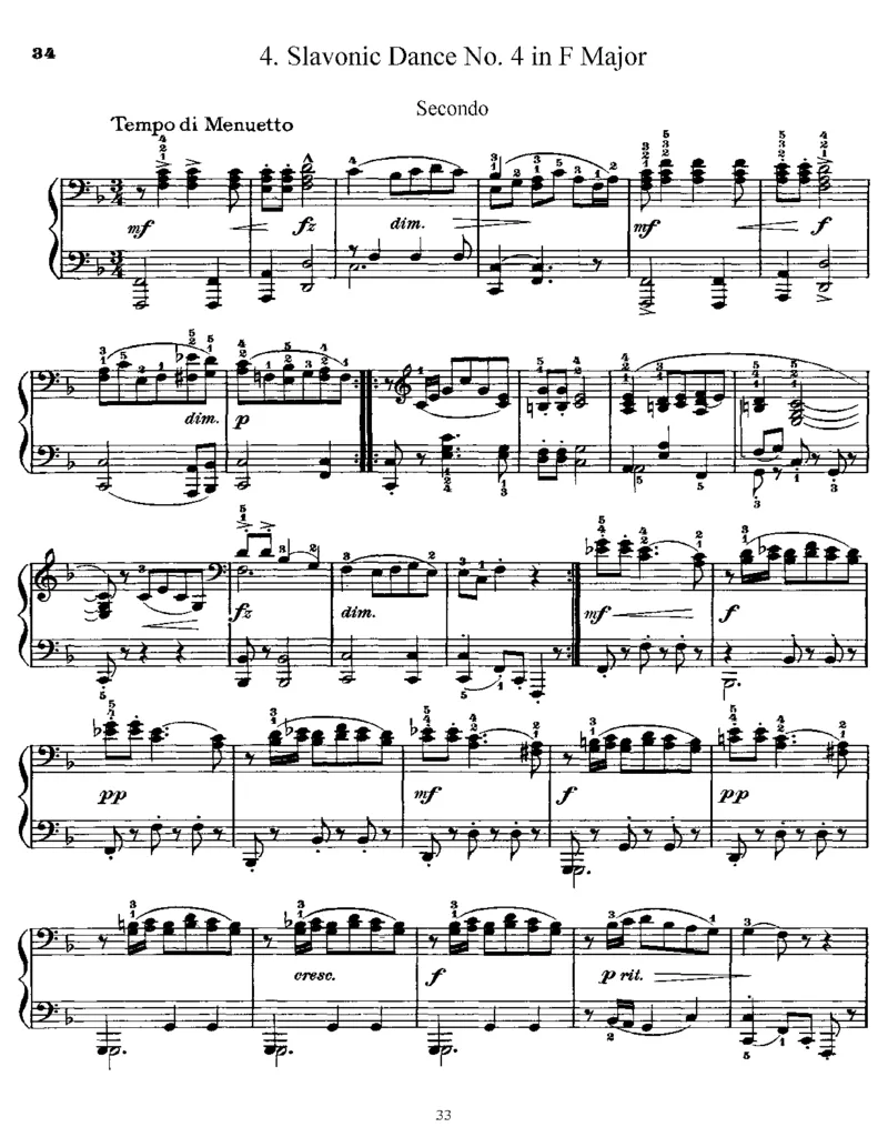 SlavonicDances,Op46(4Hands)_一万首著名钢琴曲谱哈农贝多芬合集视频教学电子版高清无水印可打印_1古典钢琴知名音乐家谱_德沃夏克钢琴谱全集_四手联弹