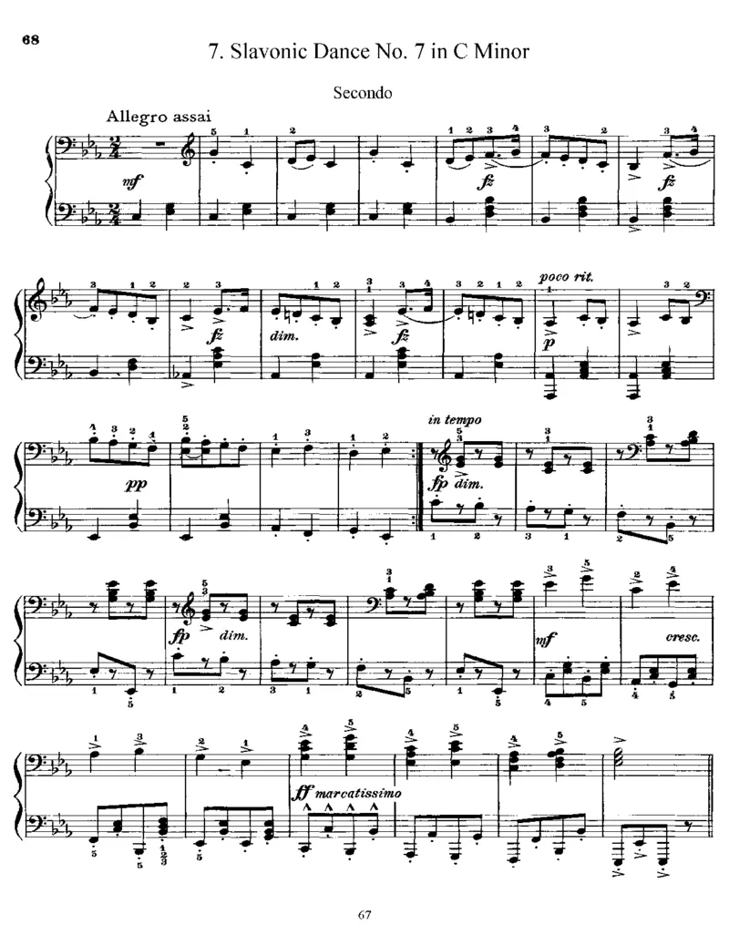 SlavonicDances,Op46(4Hands)_一万首著名钢琴曲谱哈农贝多芬合集视频教学电子版高清无水印可打印_1古典钢琴知名音乐家谱_德沃夏克钢琴谱全集_四手联弹