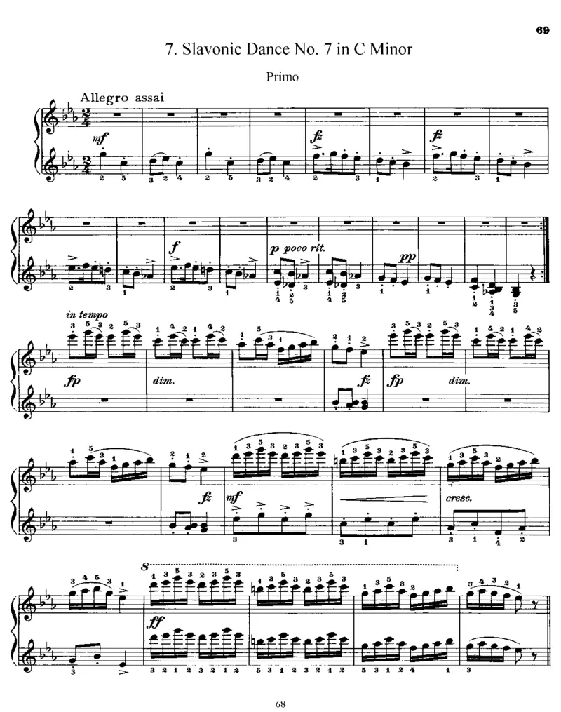 SlavonicDances,Op46(4Hands)_一万首著名钢琴曲谱哈农贝多芬合集视频教学电子版高清无水印可打印_1古典钢琴知名音乐家谱_德沃夏克钢琴谱全集_四手联弹