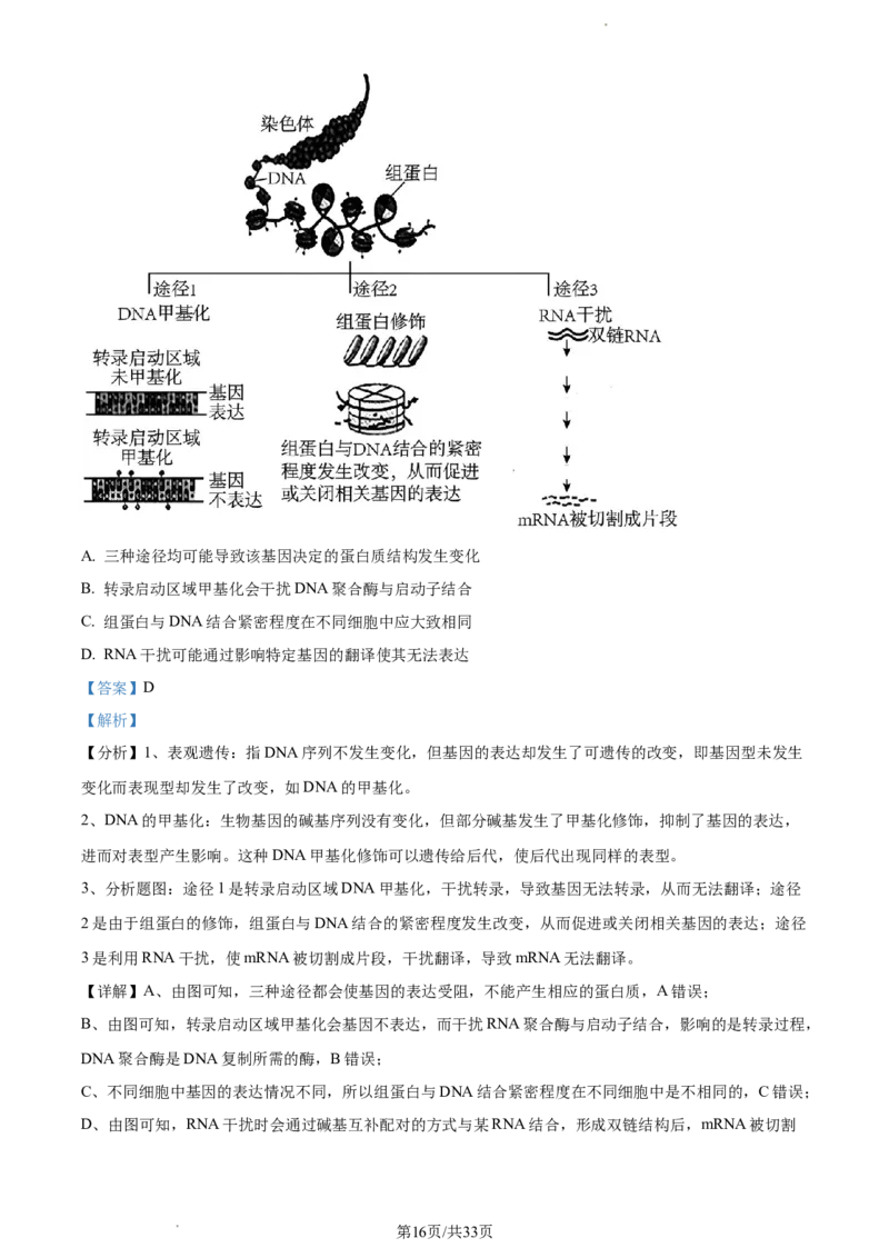 生物-福建省厦门市2024届高三下学期第二次质量检测(1)_2024年3月_013月合集_2024届福建省厦门市高三下学期第二次质量检测