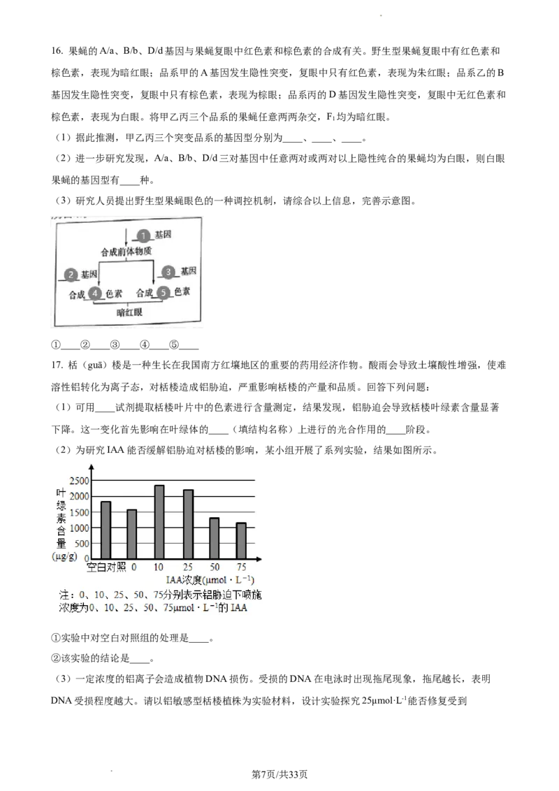 生物-福建省厦门市2024届高三下学期第二次质量检测(1)_2024年3月_013月合集_2024届福建省厦门市高三下学期第二次质量检测