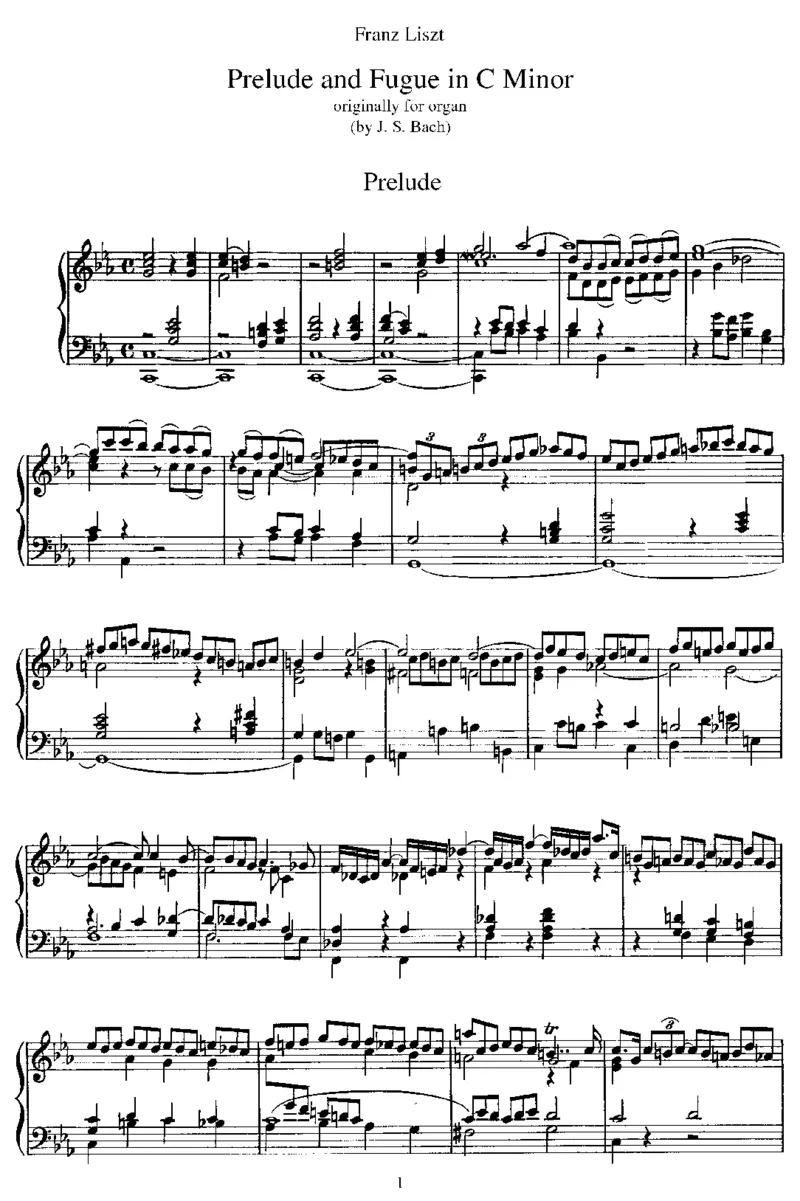 PreludeandFugueinc,BWV546(Bach)_一万首著名钢琴曲谱哈农贝多芬合集视频教学电子版高清无水印可打印_1古典钢琴知名音乐家谱_李斯特钢琴谱全集_改编巴赫