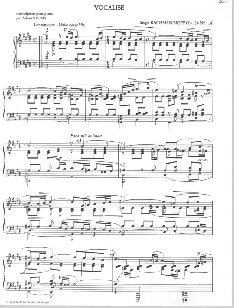 Kocsis-VocaliseOp.34-14_一万首著名钢琴曲谱哈农贝多芬合集视频教学电子版高清无水印可打印_1古典钢琴知名音乐家谱_拉赫玛尼诺夫钢琴谱全集