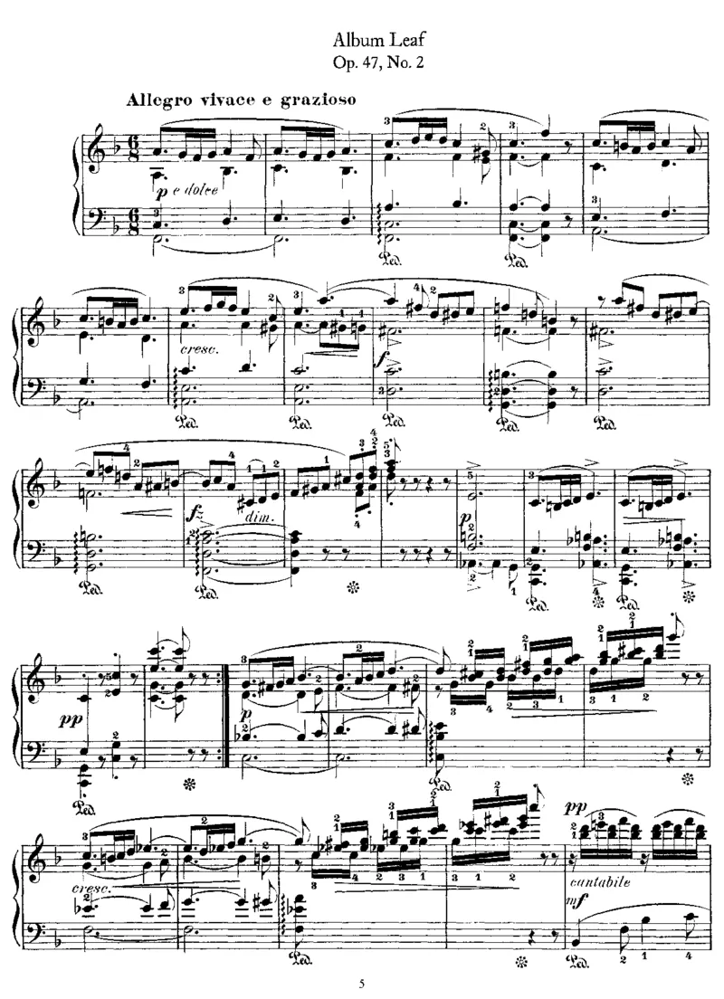 LyricPieces,Op47_一万首著名钢琴曲谱哈农贝多芬合集视频教学电子版高清无水印可打印_1古典钢琴知名音乐家谱_格里格钢琴谱全集_LyricPieces