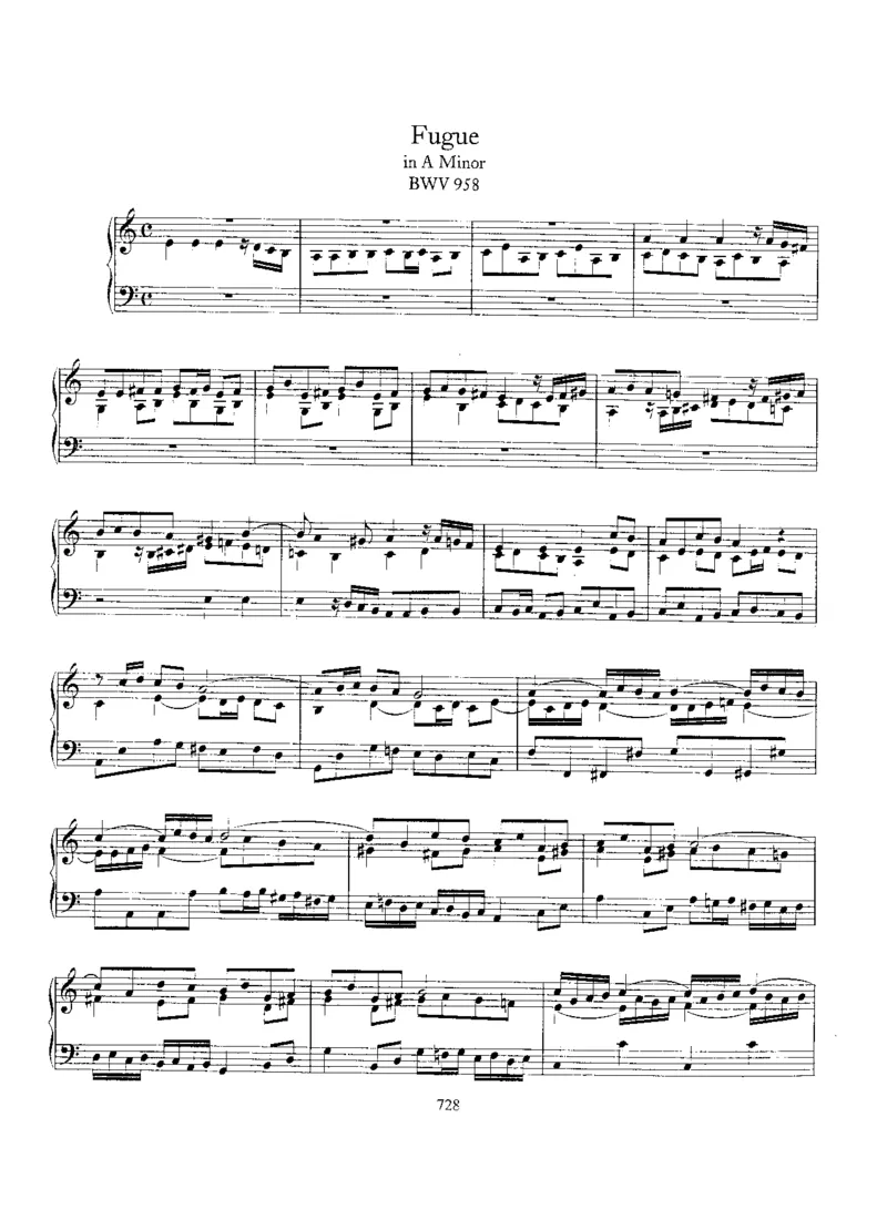 Fugueina,BWV958_一万首著名钢琴曲谱哈农贝多芬合集视频教学电子版高清无水印可打印_1古典钢琴知名音乐家谱_巴赫钢琴谱全集_Preludes，Fantasias，Fugues