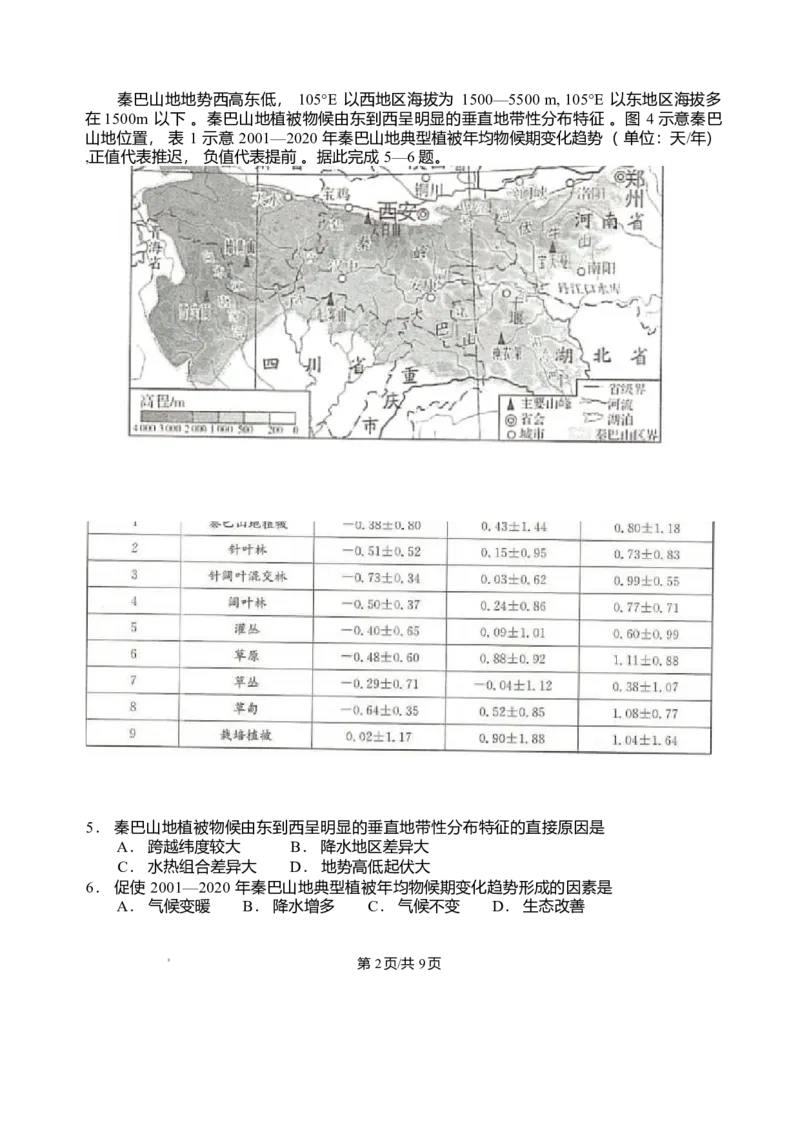 河北省邢台市卓越联盟2025-2026学年高二上学期1月月考地理试题含答案_2024-2025高二（7-7月题库）_2026年1月高二_260122河北省邢台市卓越联盟2025-2026学年高二上学期1月月考（全）