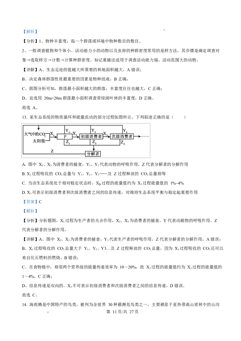 山东省临沂市2024-2025学年高二上学期1月期末生物试题Word版含解析_2024-2025高二（7-7月题库）_2025年03月试卷_0318山东省临沂市2024-2025学年高二上学期1月期末考试