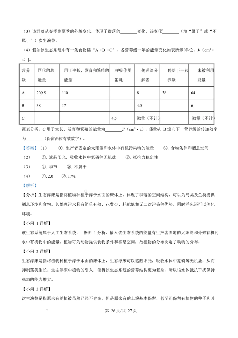 山东省临沂市2024-2025学年高二上学期1月期末生物试题Word版含解析_2024-2025高二（7-7月题库）_2025年03月试卷_0318山东省临沂市2024-2025学年高二上学期1月期末考试