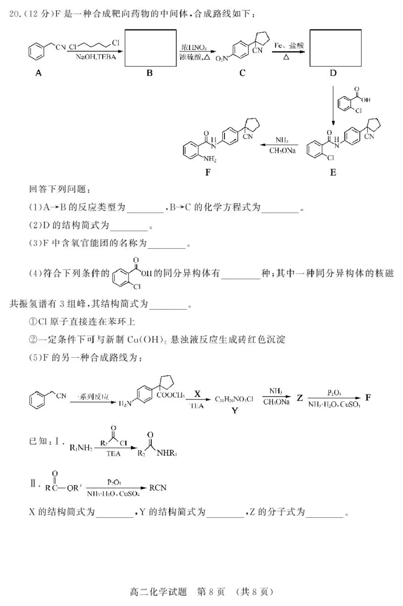 山东省名校考试联盟2024-2025学年高二下学期期中考试化学PDF版含答案_2024-2025高二（7-7月题库）_2025年6月试卷_0612山东省名校考试联盟2024-2025学年高二下学期期中考试
