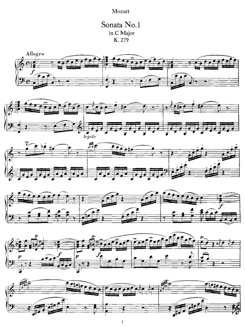 No.1-No.6（K279-K284）_一万首著名钢琴曲谱哈农贝多芬合集视频教学电子版高清无水印可打印_1古典钢琴知名音乐家谱_莫扎特钢琴谱全集_0312095926_奏鸣曲集