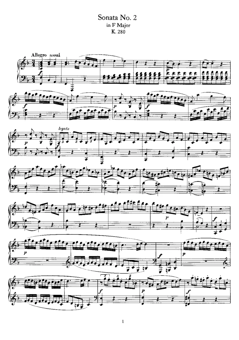 No.1-No.6（K279-K284）_一万首著名钢琴曲谱哈农贝多芬合集视频教学电子版高清无水印可打印_1古典钢琴知名音乐家谱_莫扎特钢琴谱全集_0312095926_奏鸣曲集