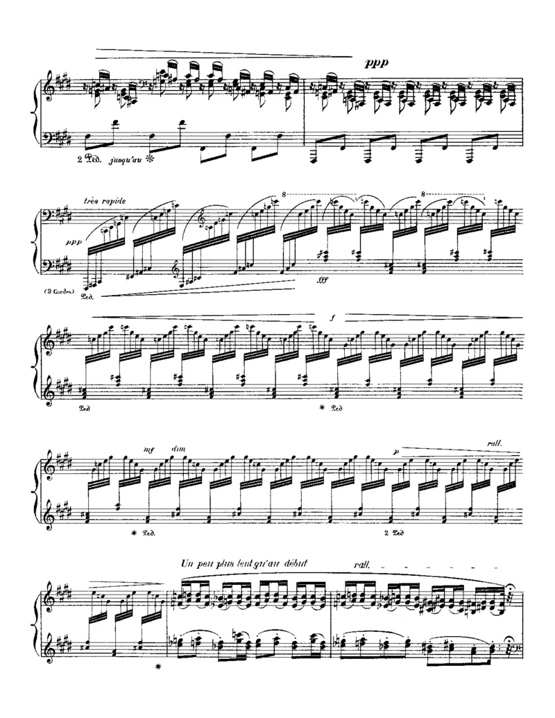 RavelJeuxd'eau（水之嬉戏）_一万首著名钢琴曲谱哈农贝多芬合集视频教学电子版高清无水印可打印_1古典钢琴知名音乐家谱_超高难度钢琴谱