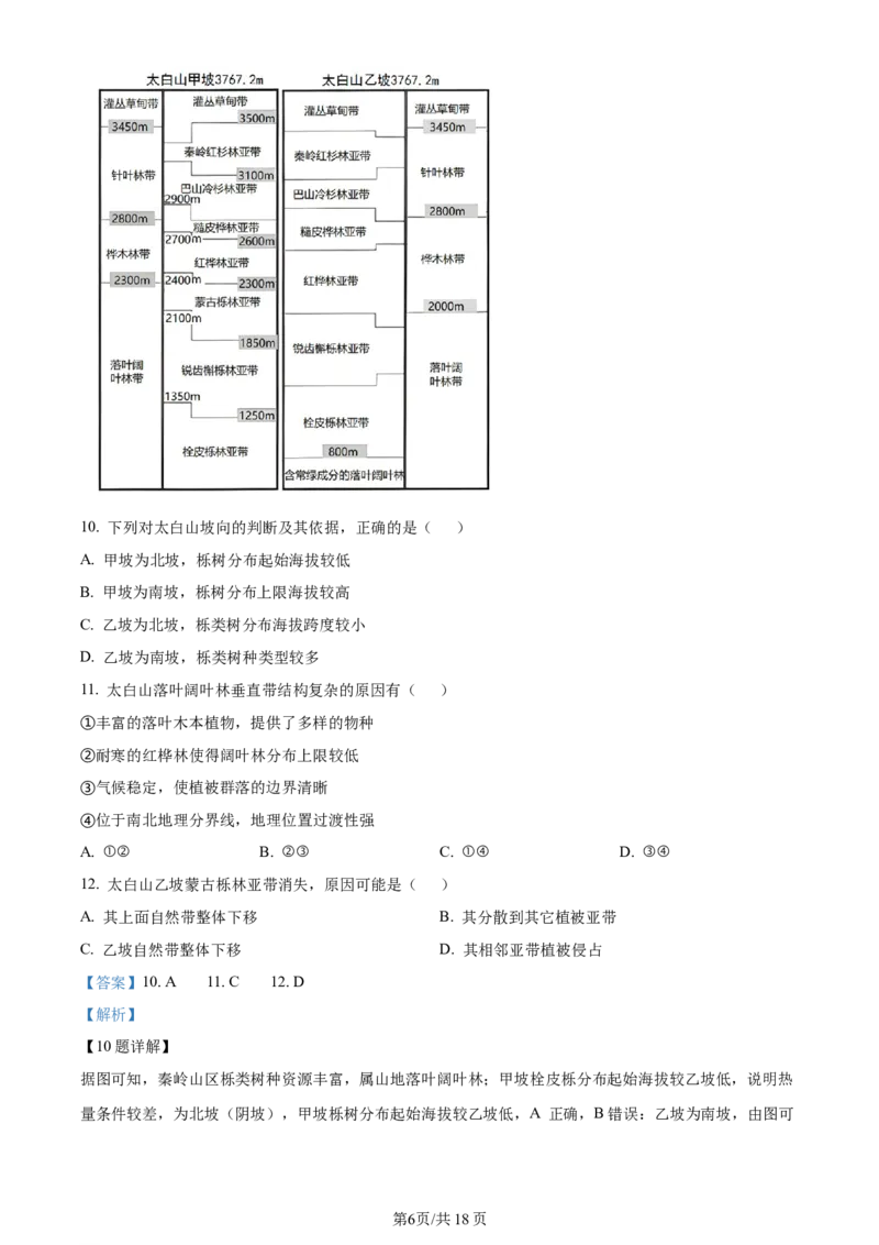 精品解析：江苏省无锡市2023-2024学年高三上学期期中地理试题（解析版）(1)_2023年11月_0211月合集_2024届江苏省无锡市高三上学期期中教学质量调研测试
