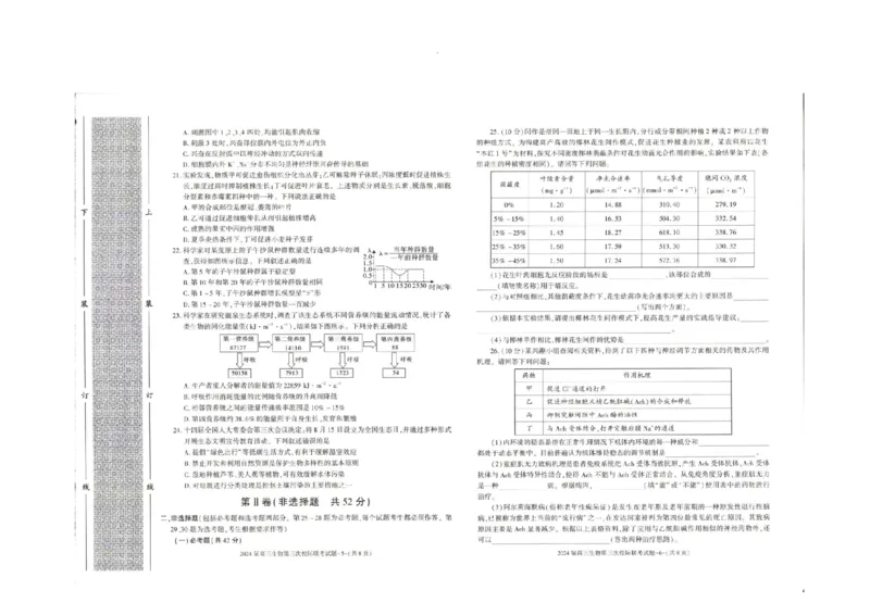 陕西省汉中市2024届高三上学期第三次校际联考生物(1)_2023年11月_01每日更新_13号_2024届陕西省汉中市高三上学期第三次校际联考