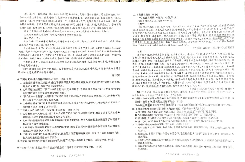 西藏自治区拉萨市2025届高三第二次联考语文_2024-2026高三（6-6月题库）_2025年04月试卷_0425西藏自治区拉萨市2025届高三第二次联考（全科）