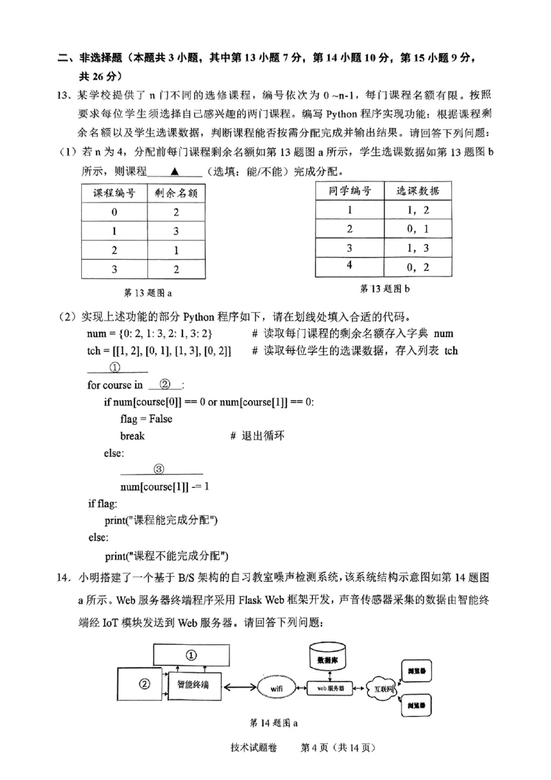 技术试题_2024-2025高二（7-7月题库）_2024年07月试卷_0703浙江省绍兴市2023-2024学年高二下学期6月期末调测考试_浙江省绍兴市2023-2024学年高二下学期6月期末调测考试技术