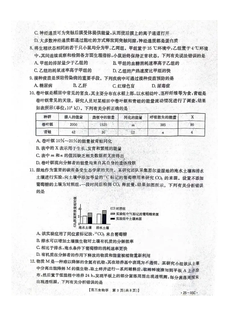 河北省邢台市邢襄联盟2024-2025学年高三上学期开学考试生物+答案_2024-2025高三（6-6月题库）_2024年09月试卷_0904河北金太阳2024-2025学年高三上学期开学考试（24-05C）