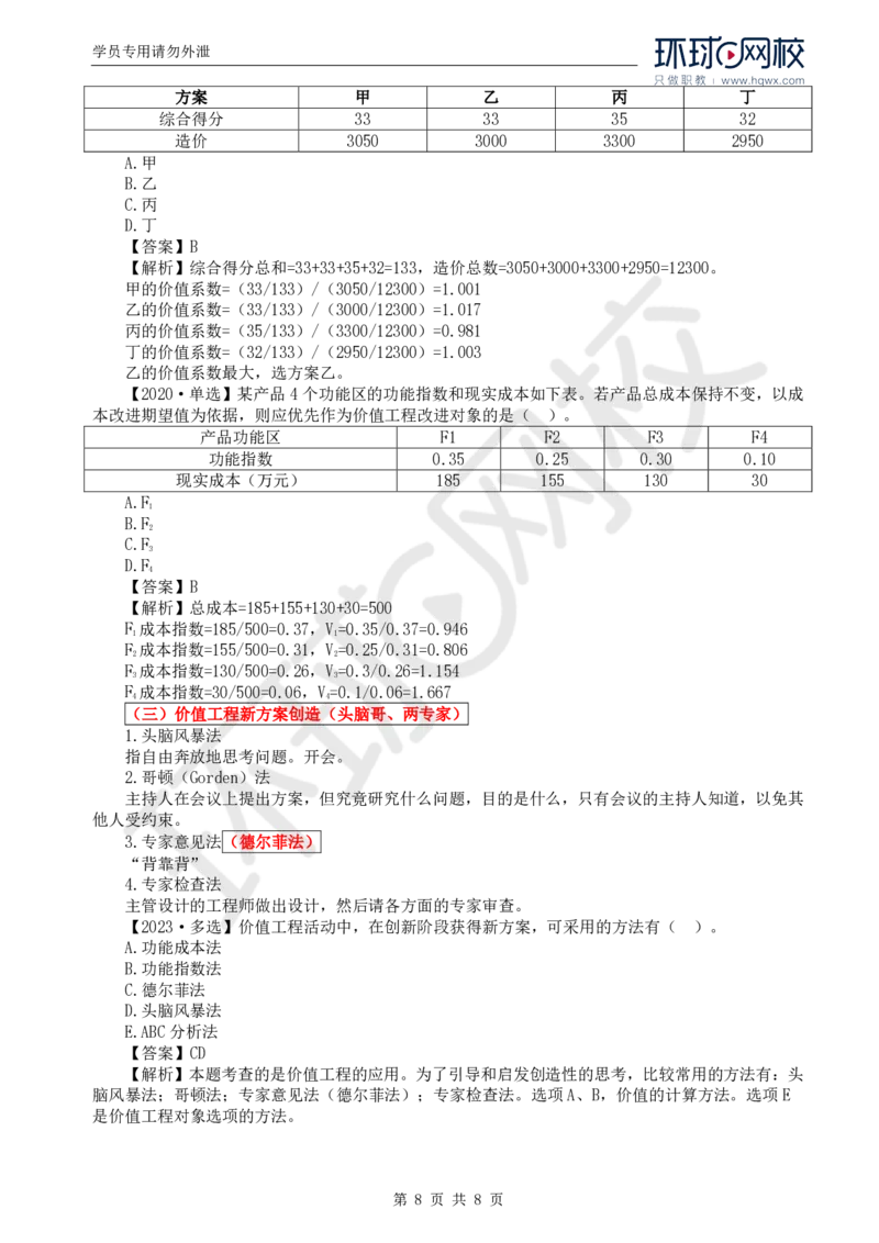 WM_54.投资：第五章第一至二节价值工程方法及其应用_监理工程师_2025监理工程师_2025年监理工程师-各大机构_2025年监理-土建目标_机构1-HQ_01.HQ精讲班-李.娜_讲义