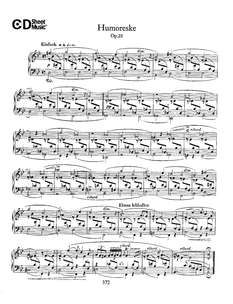 Schumann-Humoreske,Op.20_一万首著名钢琴曲谱哈农贝多芬合集视频教学电子版高清无水印可打印_1古典钢琴知名音乐家谱_舒曼钢琴谱全集_WORKS
