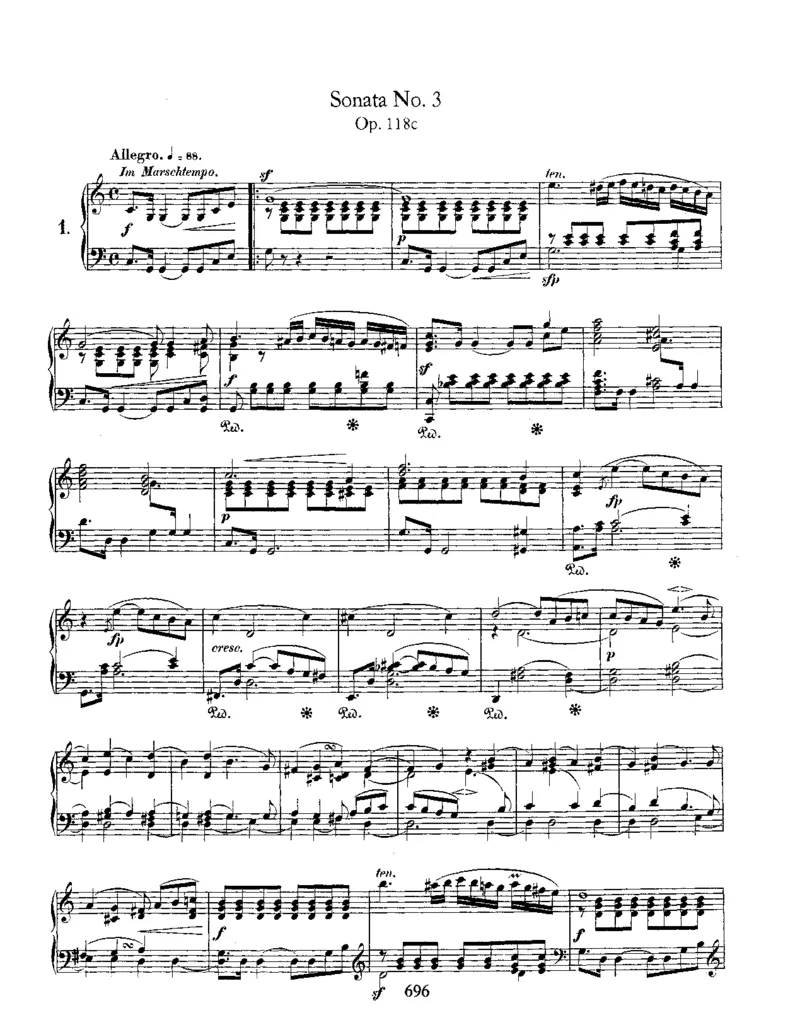Schumann-ThreePianoSonatasForTheYoung,Op.118(1)_一万首著名钢琴曲谱哈农贝多芬合集视频教学电子版高清无水印可打印_1古典钢琴知名音乐家谱_舒曼钢琴谱全集_WORKS