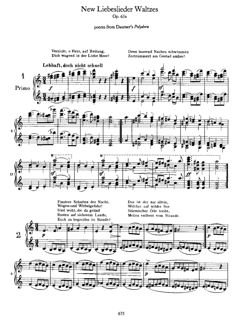 NewLiebesliederWaltzes,Op65a(4Hands)_一万首著名钢琴曲谱哈农贝多芬合集视频教学电子版高清无水印可打印_1古典钢琴知名音乐家谱_勃拉姆斯钢琴谱全集_四手联弹