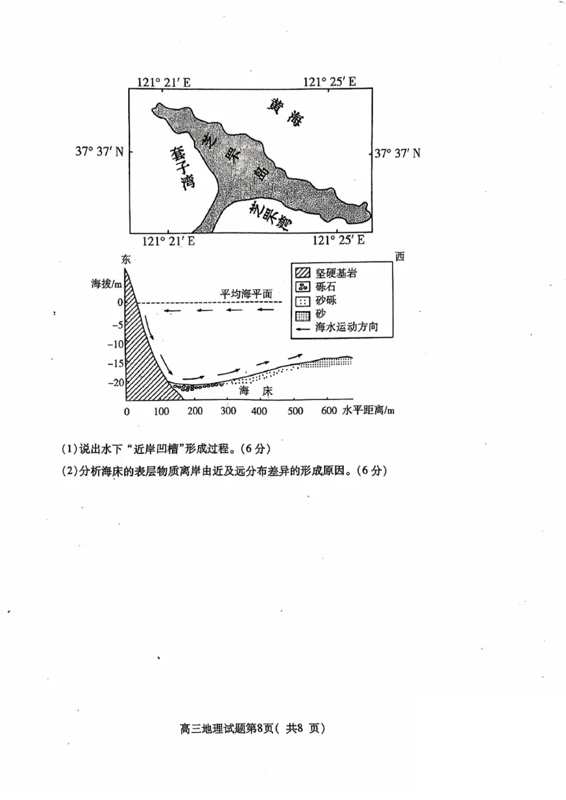 地理试卷_2024-2025高三（6-6月题库）_2024年11月试卷_1111山东省烟台市2025届高三11月期中学业水平检测_山东省烟台市2025届高三11月期中学业水平检测地理