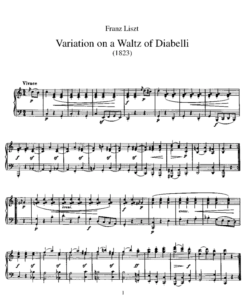 VariationonaWaltzbyDiabelli(1823)_一万首著名钢琴曲谱哈农贝多芬合集视频教学电子版高清无水印可打印_1古典钢琴知名音乐家谱_李斯特钢琴谱全集_其他作品