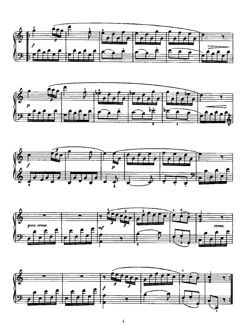 PianoSonataNo7inC_NoRestriction_一万首著名钢琴曲谱哈农贝多芬合集视频教学电子版高清无水印可打印_1古典钢琴知名音乐家谱_海顿钢琴谱全集_奏鸣曲