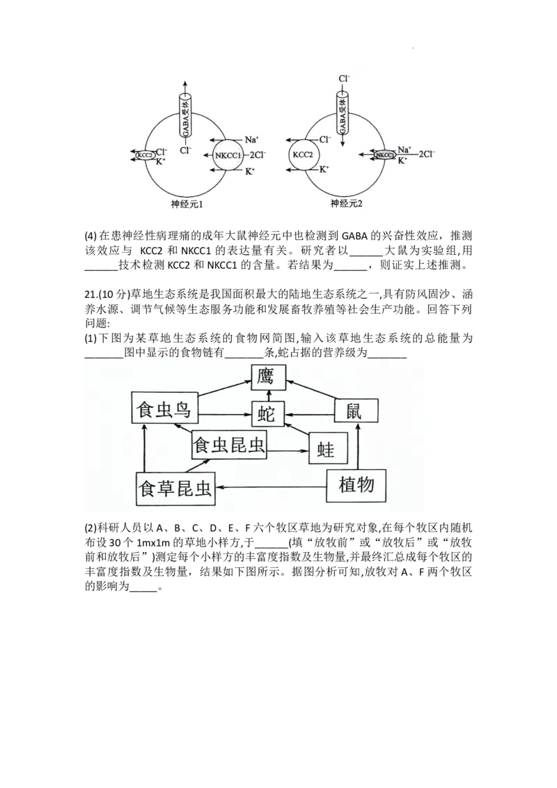 石家庄市2024年普通高中学校毕业年级教学质量检测（三）生物试卷（WORD版含答案）_2024年5月_01按日期_13号_2024届河北省石家庄市高三教学质量检测（三）