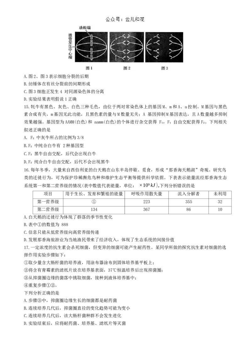 河北省邯郸市2023-2024学年高二第二(下)学期期末考试+生物_2024-2025高二（7-7月题库）_2024年07月试卷_0712河北省邯郸市2023-2024学年高二第二(下)学期期末考试