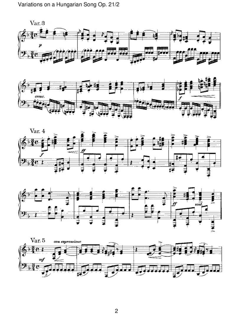 VariationsonaHungarianSongOp.21_2_一万首著名钢琴曲谱哈农贝多芬合集视频教学电子版高清无水印可打印_1古典钢琴知名音乐家谱_勃拉姆斯钢琴谱全集_II.Variations