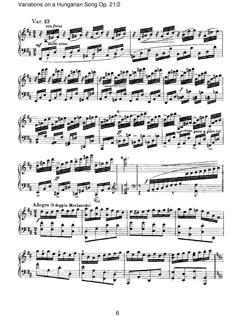 VariationsonaHungarianSongOp.21_2_一万首著名钢琴曲谱哈农贝多芬合集视频教学电子版高清无水印可打印_1古典钢琴知名音乐家谱_勃拉姆斯钢琴谱全集_II.Variations