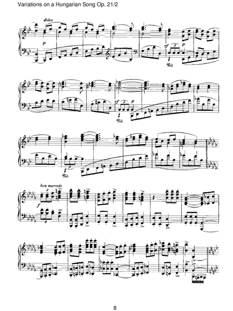 VariationsonaHungarianSongOp.21_2_一万首著名钢琴曲谱哈农贝多芬合集视频教学电子版高清无水印可打印_1古典钢琴知名音乐家谱_勃拉姆斯钢琴谱全集_II.Variations