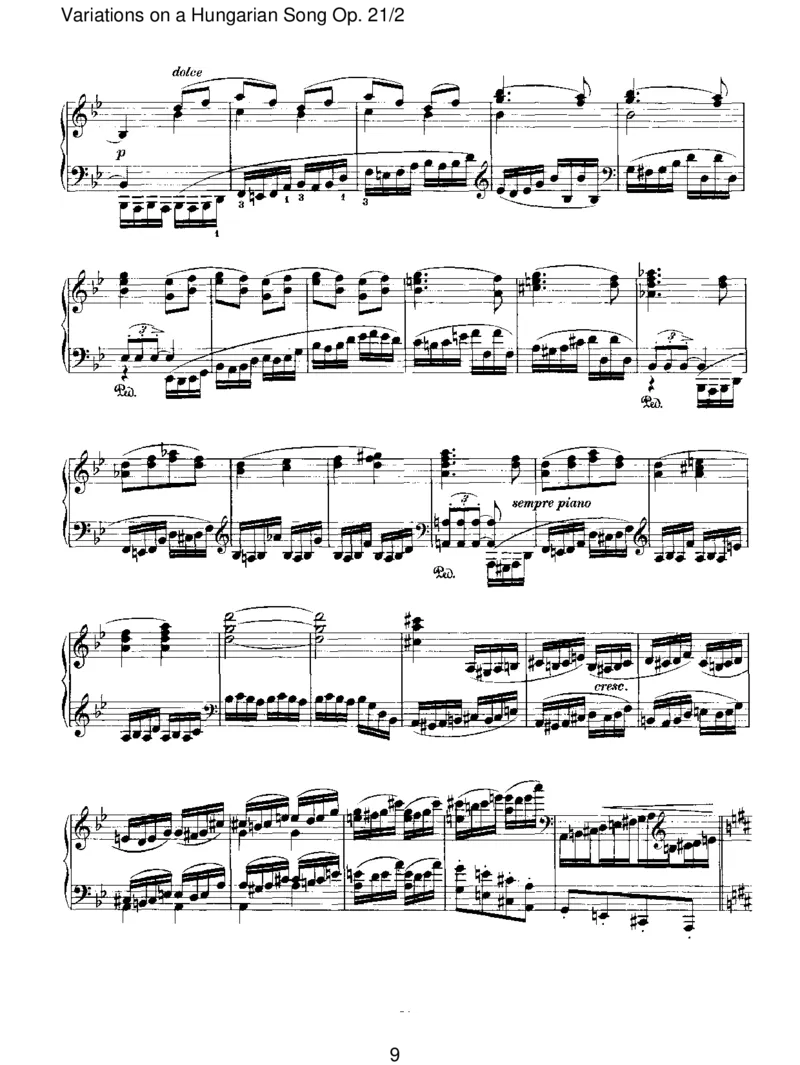 VariationsonaHungarianSongOp.21_2_一万首著名钢琴曲谱哈农贝多芬合集视频教学电子版高清无水印可打印_1古典钢琴知名音乐家谱_勃拉姆斯钢琴谱全集_II.Variations