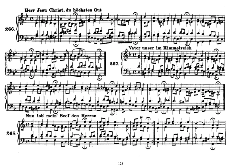 Four-PartChorales_一万首著名钢琴曲谱哈农贝多芬合集视频教学电子版高清无水印可打印_1古典钢琴知名音乐家谱_巴赫钢琴谱全集