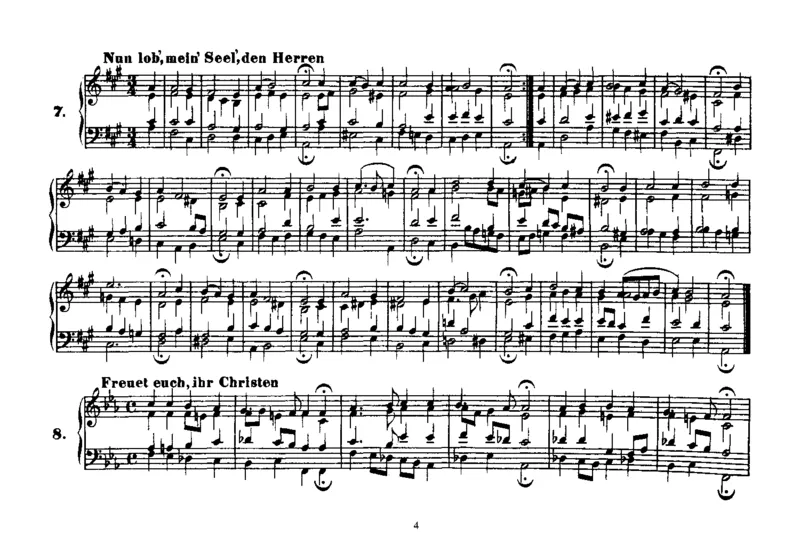 Four-PartChorales_一万首著名钢琴曲谱哈农贝多芬合集视频教学电子版高清无水印可打印_1古典钢琴知名音乐家谱_巴赫钢琴谱全集