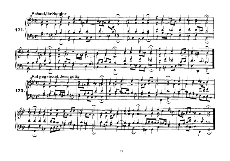 Four-PartChorales_一万首著名钢琴曲谱哈农贝多芬合集视频教学电子版高清无水印可打印_1古典钢琴知名音乐家谱_巴赫钢琴谱全集